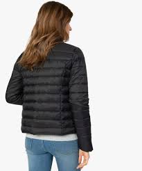 Fermeture éclair sur le devant. Gemo Vetements Doudoune Femme Legere Avec Col Montant Et Fermeture Zippee Noir Doudounes Femme Gemo