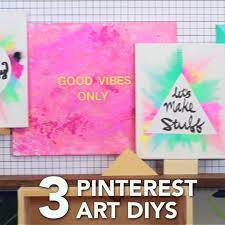 3 Pinterest Art Diys Video Crafts Diy Canvas Art Diy