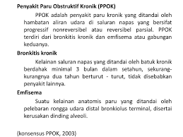 Chronic obstructive pulmonary disease adalah penyakit paru kronik. Penyakit Paru Obstruktif Kronik Ppt Download