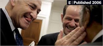 Spitzer Visits Capitol Hill With Long List