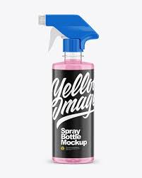 500ml Clear Spray Bottle Mockup In Bottle Mockups On Yellow Images Object Mockups