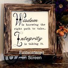 Pin On Embroidered Wall Hanging On Screen In Wood Frame