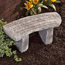 Design Toscano Your Memory Is My Keepsake Cast Stone Memorial Garden Bench Www Hayneedle Com Memorial Garden Stones Memorial Garden Memorial Benches