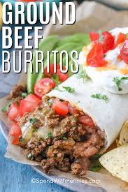 My cousin is of mexican heritage, and i've watched her make this crunchy beef burrito recipe for years. Favorite Beef Burritos Ground Beef Spend With Pennies