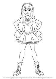 How to draw supergirl in flight. Step By Step How To Draw Supergirl From Dc Super Hero Girls Drawingtutorials101 Com Superhero Coloring Pages Girl Superhero Superhero Coloring