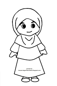 Cara menggambar orang kartun wikihow. Sketsa Kartun Muslimah