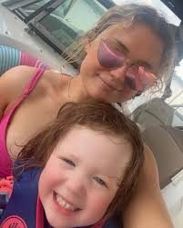 soaking up the sun with my girls 🩵🩵