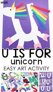 Letter U Craft U Is For Unicorn Easy Art Letter Craft For Students With Special Needs Or An Early Child Letter U Crafts Letter A Crafts Preschool Letter Crafts