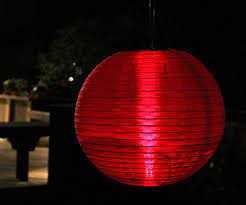 This string light set features automatic on/ off technology (6 hours on and 18 hours off). Red Outdoor Hanging Lantern Battery Operated 14 Inch