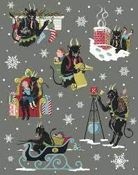 Krampus Cards Christmas Notecards Unusual Christmas Gothic Etsy In 2021 Krampus Card Christmas Note Cards Christmas Prints