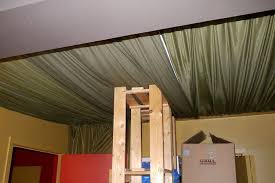 Fabric Ceiling Fabric Ceiling Room Facelift Basement Ceiling