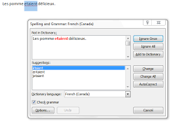 Using Microsoft Word To Check French Spelling And Grammar