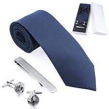 Mena S Solid Color Necktie For Suit With Cuff Links And Tie Clip Set A Professional Gentlemana S Gift Box For Weddin Wedding Gift Boxes Ties Mens Cufflinks