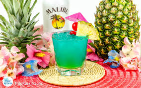 Malibu coconut water pina colada . Electric Smurf Drink Malibu Rum Yum Trop Rockin