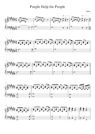 People help the people (cherry ghost cover) contemp — birdy. People Help The People Birdy Sheet Music For Piano Solo Musescore Com