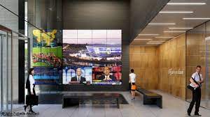 Media Wall Corporate Interior Design Media Wall Digital Signage Wall
