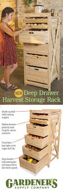 Deep Drawer Harvest Storage Rack This Spacious And Space Saving Rack Holds A Pantry S Worth Of Produce Harvest Storage Vegetable Storage Vegetable Storage Bin