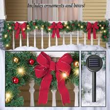 Enjoy free shipping on most stuff, even big stuff. Decorated Solar Lighted Christmas Garland Christmas Garland Christmas Tree Decorations Ribbon Holiday Decor