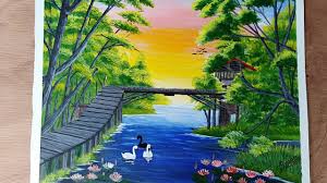 Beautiful Landscape Nature Painting Acrylic Painting On Canvas Paper Easy Drawing Sagur Art Youtube This search result page is the central page for nature photography and free nature stock photos on pexels.