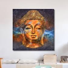 Decoración de la pared de Buda, arte de la pared del lienzo de Buda, arte  de lienzo enorme, arte de la pared de Buda, arte colorido del lienzo de  Buda