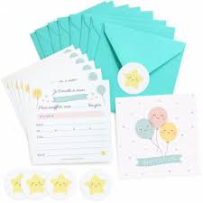 Lot De 8 Kits D Invitation Anniversaire Ballons Zu