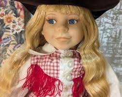 Vintage Knightsbridge Porcelain Cowgirl Doll: Charlene Collection, 1996