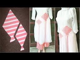 Beautiful Front Neck Design With Handmade Patches Designer Kurti With Hand Embroidery Very Si Simple Kurti Designs Embroidery Designs Fashion Handmade Patch