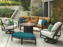 Tropitone Kenzo Cushion Aluminum Fire Pit Lounge Set Tropitone Patio Furniture Patio Furniture Sets Furniture