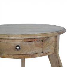 Get set for round side tables at argos. Mango Hill Round Side Table With Drawer And Shelf Vegan Haven