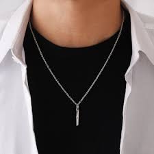 FREE STYLE スティックタイプ シルバー メンズネックレス メンズアクセサリー メンズ ネックレス・ペンダント 記念日 プレゼント ギフト  FSP1011-MBT チェーンセット シンプル フリースタイル 【送料無料】