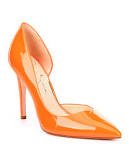 Orange pumps