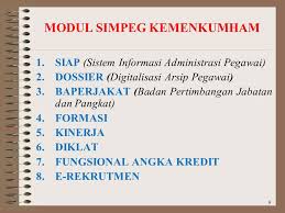 Kami sebagai penyedia jasa pembuatan web dan blog murah dengan team programming yang profesional telah menghasilkan sebuah karya program aplikasi kepegawaian simpeg yang dapat digunakan pada instansi pemerintah atau swasta dan sejenisnya sehingga dapat membantu proses administrasi dokumentasi data kepegawaian atau sering dikenal sebagai sistem. Data Base On Line Simpeg Ppt Download