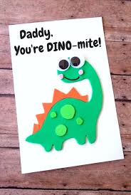 Perfect for kids to make for father's day! Dino Mite Homemade Father S Day Card Homemade Fathers Day Card Kids Fathers Day Crafts Diy Father S Day Crafts