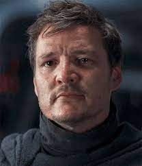 Mando Had Watery Eyes When Watched His Green Little Friend Leave Star Wars Pictures Star Wars Men Pedro Pascal