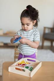 The Lacing Activity Montessori Toddler Activities Baby Learning Montessori Toys