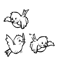 Three birds and a bird house coloring page. Three Birds Flying Coloring Pages Cool Coloring Pages Animal Coloring Pages Puppy Coloring Pages