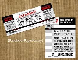 Concert Ticket Wedding Invitationredblackwhiteevent Etsy Ticket Wedding Invitations Wedding Invitation Red Black Concert Tickets
