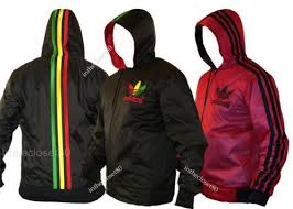 Black And Red Adidas Jacket New Adidas Mega Vario Windbreaker Reversible Mens Track Jacket Black Rasta Red Mens Jackets Fashion Men Looks