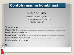 Kombis Penulisan Resume