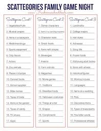 Free Scattegories Game Printable Instant Download Family Reunion Games Family Games Family Game Night