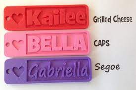 Personalized 3d Printed Keychain Luggage Tag Kid S Etsy In 2021 3d Printing Service 3d Printing Diy Prints