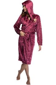 Harry Potter Womens Velvet Robe Hogwarts Houses Pjammy