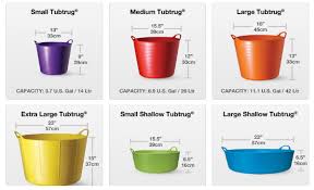 Tubtrugs Size Chart Tub Sizes Plastic Bins Storage