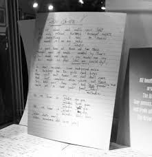 All We Hear Is Radio Ga Ga Radio Goo Goo Roger Taylor S Original Draft Of Radio Ga Ga Handwritten On Display In London Somebody To Love De Queen Cool Bands