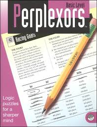 The next easy step, if students start with this one, is to fill in the orange cell just above the 1.process of elimination: Perplexors Basic Level Mindware 9781892069139