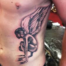 Dark angel wings tattoo backpiece in brushstroke style. 101 Best Angel Tattoos For Men Cool Design Ideas 2021 Guide