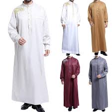 Islamic clothing is clothing that is interpreted as being in accordance with the teachings of islam. Buy Stand Collar Men Muslim Embroidery Long Robes Plus Size Male Islamic Clothing At Affordable Prices Free Shipping Real Reviews With Photos Joom