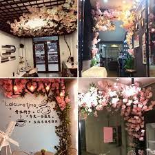 Online Shop 100cm Silk Flowers Long Peach Sakura Artificial Flower Pink Wedding Decoration Cherry B Cherry Blossom Branch Pink Wedding Decorations Wedding Arch