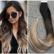 20 ($31.86/ounce) 8% coupon applied at checkout save 8% with coupon. Ugeat 20 Brown To Blonde Tape In Hair Extensions Black Color 1b Fading To Color 6 And 16 5 Black Hair Extensions Ombre Hair Extensions Tape In Hair Extensions