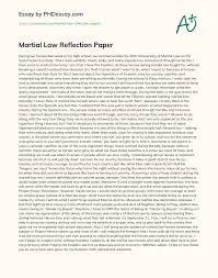Reflection in go is built around three concepts: Martial Law Reflection Paper Phdessay Com